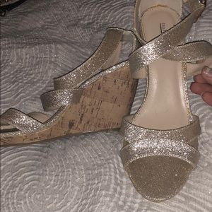 Champagne cork wedges never worn!!